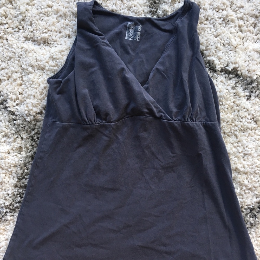 Gilligan and OMalley Fitted Nursing Tank (Grey)
